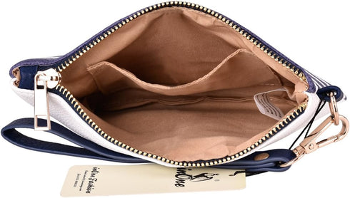 PU Nautical Anchor Purse, 8.5"x5.0" Wristlet Bag Zip Coin Pouch...