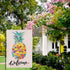 Welcome Pineapple Garden Flag 12.5 x 18 Inch Spring Summer Garden Flag Decorative Double Sided Burlap Flag for Seasonal Farmhouse Yard Decoration...