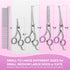 Maxshop Dog Grooming Scissors with Safety Round Tips, Heavy Duty Titanium Pet Grooming Trimmer Kit, Professional Thinning Shears, Curved Scissors ...