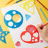 12 Pieces Geometric Stencils Template Set for Kids Children Simple Drawing Stencils Colorful Art Painting Template for Toddlers Preschooler Learni...