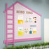 YENHOME 3"X590" Pink Wallpaper Border for Bulletin Board Self Adhesive Wallpaper Border Waterproof Mirror Frame Border Pink Bulletin Board Border ...
