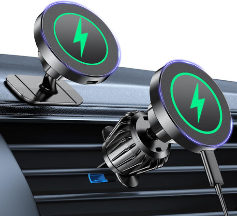 for Magsafe Car Mount Charger?Strong Magnets ? for Magsafe Car Charger?Vent +Dash+Wall ? Magsafe Accessories Wireless Fast Charging for Magsafe Ch...