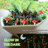 Juegoal Set of 6 Fairy Garden Miniature Mushrooms Statues, Glow in Dark Mini Red Mushroom Resin Figurines, Outdoor Garden Yard Art Accessories, Fl...