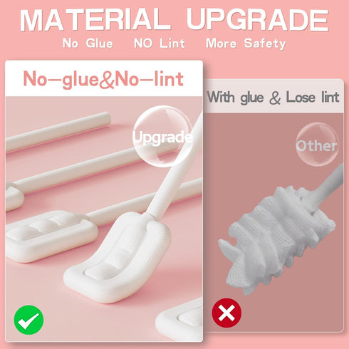 60PCS Baby Tongue Cleaner & 1PCS Finger Toothbrush Infant Mouth Cleaner Newborn Gum Cleaner Disposable Infant Oral Clean Stick Dental Care for 0-3...