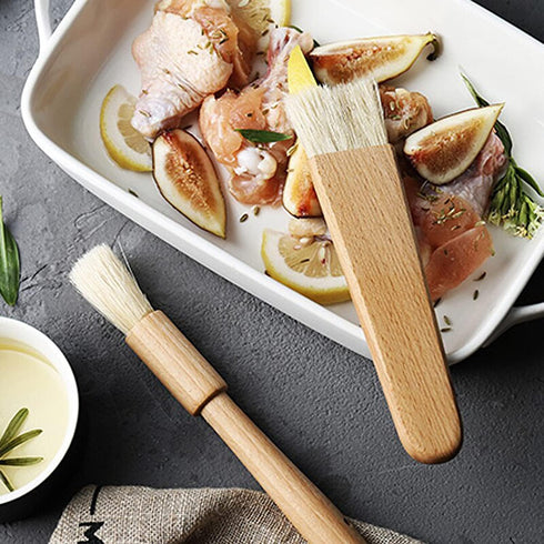 Angel’s Peel Lounge Basting Brush-Pastry Brush, Oil Brush for Cooking, Wooden Handle Bbq Sauce/Grill/Butter/Food/Egg/Oil/Marinades Spread Brush/ki...