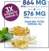 Fish Oil 2400 mg with Omega-3, EPA & DHA - Triple Strength Omega Supplement - Natural Support for Immune, Heart & Brain Health - Nature's Lemon Fl...
