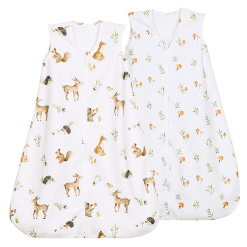 david's kids Micro Fleece Baby Sleep Sack 0-6 Months, Soft Baby Wearable Blankets with 2-Way Zipper, 2 Pack Sleeping Bags for Infant Newborn Boys ...