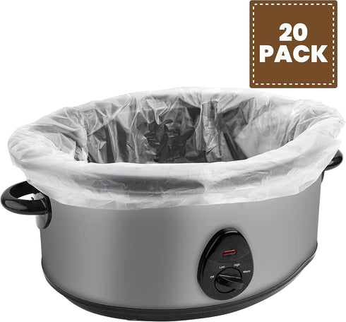 Slow Cooker & pot Liners Fits 7-8 Quarts, Extra Large Pot Liners SIZE: 13'' x 21'' x 4'' Inches, 4" Gusset Bottom, Extra Large Pot Liners, 20 pack...