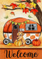 Welcome Fall Camping Car Decorative Garden Flag, Autumn Golden Retriever Dog Pumpkin Yard Outside Decorations, Maple Tree Farmhouse Rustic Burlap ...