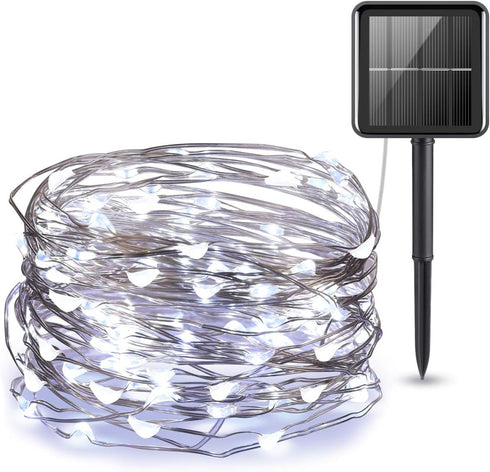 AMIR Upgraded Solar String Lights Outdoor, 39Feet 120 LED 8 Modes Copper Wire Light, Solar Powered Fairy Lights, Waterproof Solar Decoration Light...