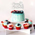 Silver Glitter 21st Birthday Cake Topper - 21st Party Decoration...