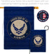 Breeze Decor Proud Dad Airman Burlap Garden Flag Armed Air Force USAF United State American Military Veteran Retire Official House Decoration Bann...