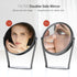5X Magnifying Makeup Mirror, 6 inch Double Sided Desk Mirror, 1X/5X Magnification Round Vanity Mirror, Black Metal Tabletop Mirror...