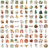 200 PCS Aesthetic Boho Stickers, Cute Vinyl Waterproof Stickers for Water Bottles Laptop Phone Journaling Scrapbook Junk Journal, Small Business S...