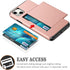 SAMONPOW Compatible with iPhone 13 Case with Card Holder Dual Layer Hybrid Wallet Case Heavy Duty Protection Shockproof 13 Case for Women Men Anti...