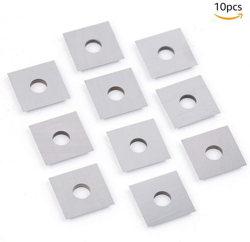 DLtools 12mm Carbide Inserts for Wood- (12mmX12mmX1.5mm)4-Edge Square Straight Carbide Insert Replacement Cutters for Woodworking Lathe Turning To...
