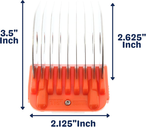 38MM - 1 1/2" Animal Clipper Guard Attachment (Not Compatible with 5-in-1 Blade) for A5 Series Clippers |Stainless Steel Blade for Professional Do...