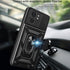 CCSmall for Motorola Edge 40 Case with Slide Camera Cover for Men, Military Grade Drop Protective Phone Cover Case with Ring Kickstand for Motorol...