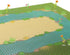 Feleph Classic Baseplate with River and Grassland Pattern Base Plates for Building Blocks 10 x 10 Inches Compatible with Major Brands...