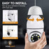 VYANLIGHT 4MP Security Camera with 2.4GHz WiFi, 360° Panoramic Pan-Tilt-Zoom View, 2K Full-Color Night Vision Bulb Video Camera, Motion Detection ...