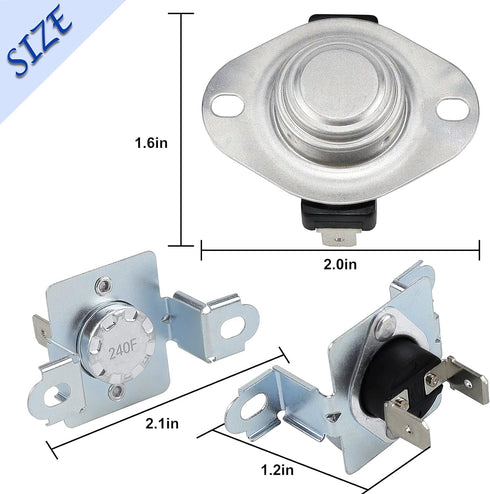 puxyblue Thermal Fuse 6931EL3003D &Thermostat 6931EL3001F replacement for PS3530485 dle5955w AP5072172 compatible for L-G Ken-more Sam-sung Dryer by puxyblue
