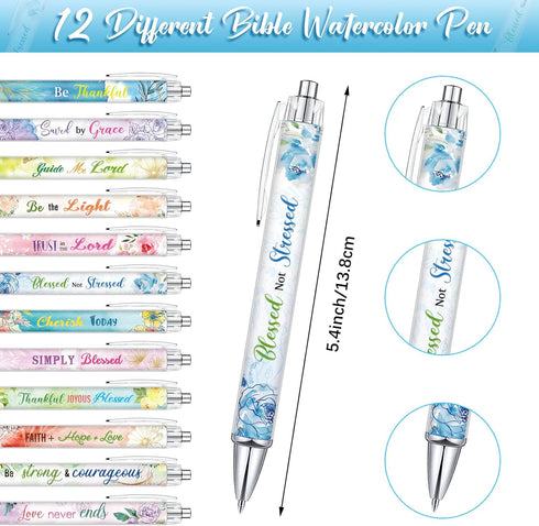 24 Pcs Christian Bulk Gifts for Women Bible Verse Pens Bible Notebooks Christian Gifts Set Scripture Ballpoint Pens Bible Quote Notepads Religious...