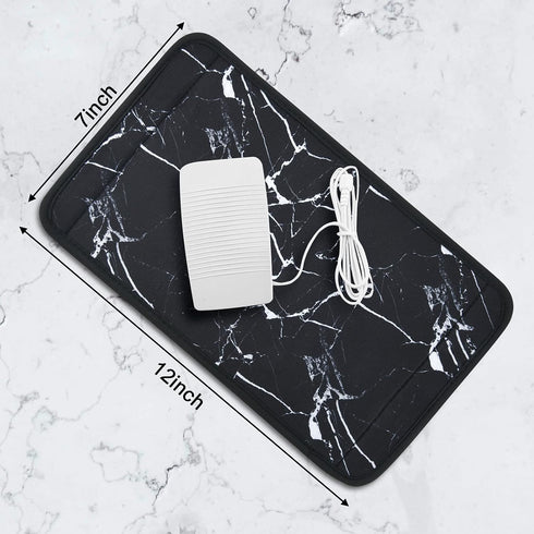 Sewing Machine Foot Pedal Pad Stay in Place Mat, Non Slip Rubber and Hook and Loop Pad to Keep Foot Pedal Steady on Hard Floor Carpet, Piano Pedal...