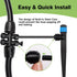 Maotong 32 Pack New Easy-Connect Drip Emitters Sprays for 1/4" Drip Irrigation Tubing (16 Pcs Quick-Connect Emitters Vortex+16 Pcs Quick-Connect E...