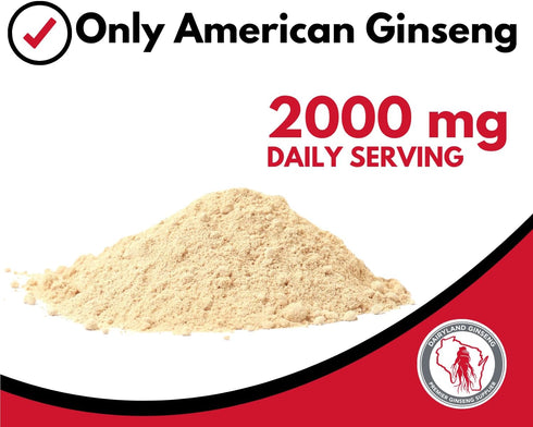Dairyland Concentrated American Ginseng Powder ??? - 4 oz Pack of Wisconsin Ginseng Powder - Non-GMO, Gluten Free - Herbal Supplement for Smoothie...