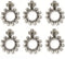 Crucifixion Rosary Ring Silver Oxidized Double Sided 6 Pack Made in Italy...