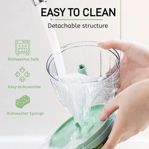 Vegetable Chopper Manual Food Processor, Veggie Chopper Cutter for Salad Garlic Nut Onion...