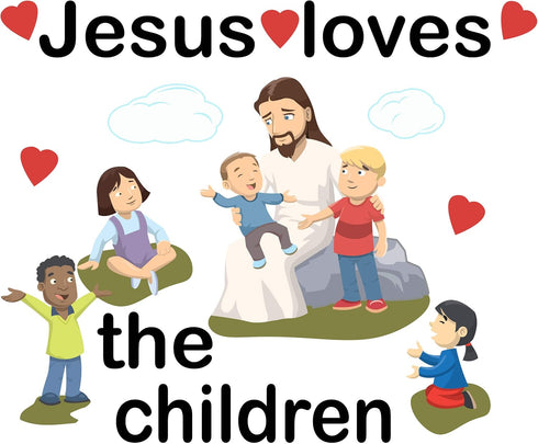 Kids Wall Decals for Church Classroom Decoration Nursery Wall Art Decor Stickers Christian Bible Verse Kids Ministry Room Vinyl Peel n Stick (Jesu...