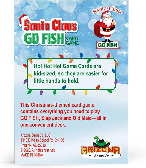 Santa Claus GO FISH Card Game - Christmas Gift for Kids 4-8 - Matching, Slap Jack & Old Maid Using Same Deck...