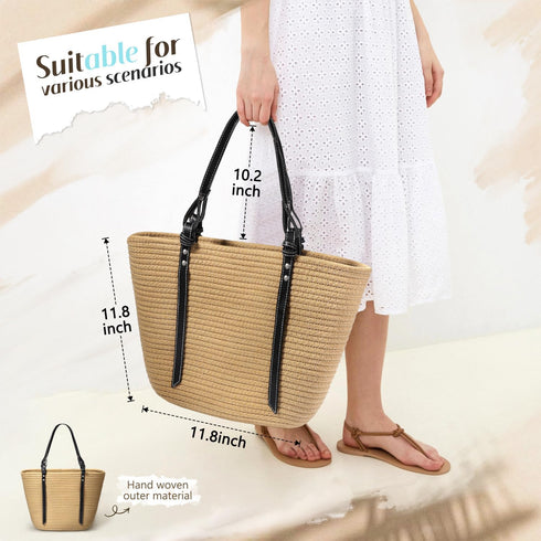 hatisan Crochet Bags for Women Summer Beach Tote Bag Aesthetic Tote Bag Hippie Bag Knit Bag...