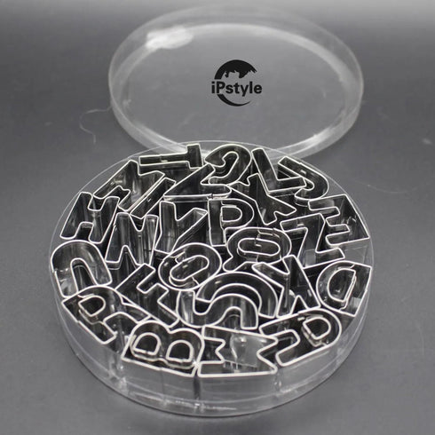 Alphabet Cookie Cutters Cake Letters Set of 26 Pieces Stainless Steel Christmas/Holiday Molds Tools for Fondant Biscuit, Cake, Fruit, Vegetables, ...