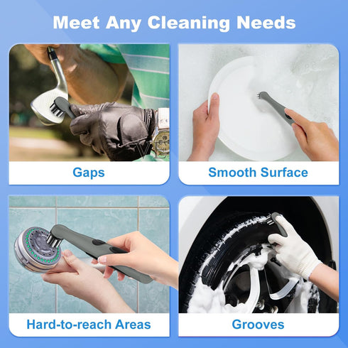 Rechargeable Electric Cleaning Brush with 4 in 1 Multiple Brush Heads and USB Cable, Indoor Household Cordless Motorized Brush for Bathroom Toilet...