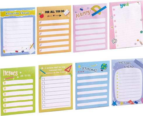 8 Pack Sticky Notes Cute Sticky Memo Pads 4x3 inch Kawaii to Do List Sticky Note Pad Self-Stick Notepad Stickies 50 Sheet/Pad (8Pcs Colorful)...