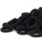 Black Seamless Hair Ties – Cotton Hair Bands – Tiny Elastics Ponytail Holders for Toddlers, 1 Inch in Diameter, Black, by Nspring...