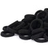Black Seamless Hair Ties – Cotton Hair Bands – Tiny Elastics Ponytail Holders for Toddlers, 1 Inch in Diameter, Black, by Nspring...