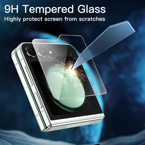 JETech Front Screen Protector for Samsung Galaxy Z Flip 6, Tempered Glass Film with Easy Installation Tool, Case-Friendly, HD Clear, 3-Pack...