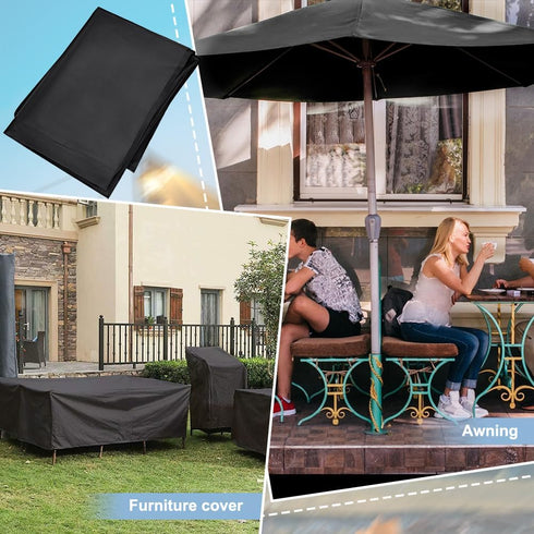 AHANDMAKER 2 Yard 210 Denier Canvas Fabric, 59" Wide Polyester Outdoor Waterproof UV Sun Protection Canvas Fabric, for DIY Project Outdoor Awning ...