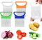 2Pcs Onion Holder Slicer, Stainless Steel Tomato Lemon Potato Vegetable Holder Slicer Cutter Tool for Kitchen Worker Slicing...