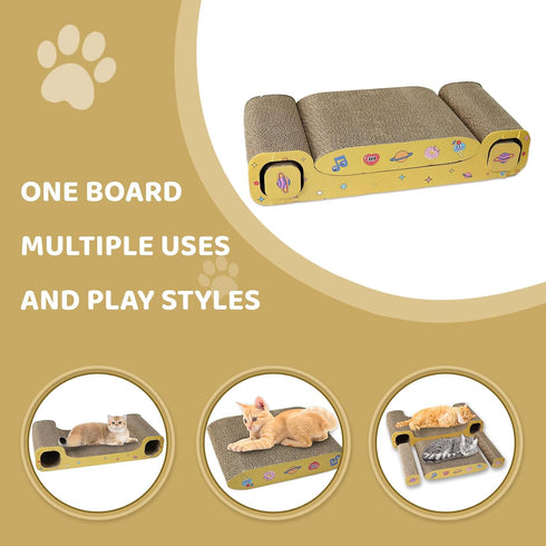 jovani Cat Scratching Board,3-in-1 Cardboard Cat Scratcher for Indoor Cats - Durable Cat Scratch Pad for Indoor Kitten to Protect The Furniture...