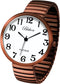 Blekon Collections New Super Large Face Stretch Band Japanese Movement PC21J Fashion Watch (Copper)...