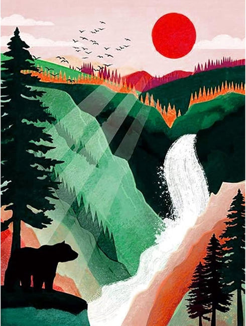 Tucocoo Yellowstone Diamond Painting Kits for Adults Kids, DIY Scenery Diamond Art Painting Kits 5D Full Drill Rhinestone Embroidery Arts Craft fo...