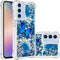 for Samsung Galaxy A15 5G Glitter Case Quicksand Floating Liquid Ultra Slim Fit Shockproof Silicone Case Protective Bumper Shell Case for Galaxy A...