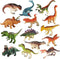 14 Pcs Figures Toys Realistic Mini Dinosaurs Animal Figurines, Plastic Learning Educational Playset Animal Themed Party Supplies Cake Topper Ornam...