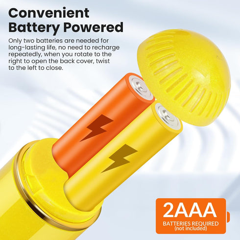 Handheld Milk Frother, Battery Operated Electric Foam Maker and Mixer for Drinks (Yellow)...