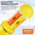 Handheld Milk Frother, Battery Operated Electric Foam Maker and Mixer for Drinks (Yellow)...