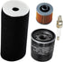 LIYYOO 1UY-14451-00-00 Air Filter Oil Filter Spark Plug Kit, Compatible with Yamaha Grizzly 660 YFM660 4x4 2002-2008 YFM660 Air Filter...